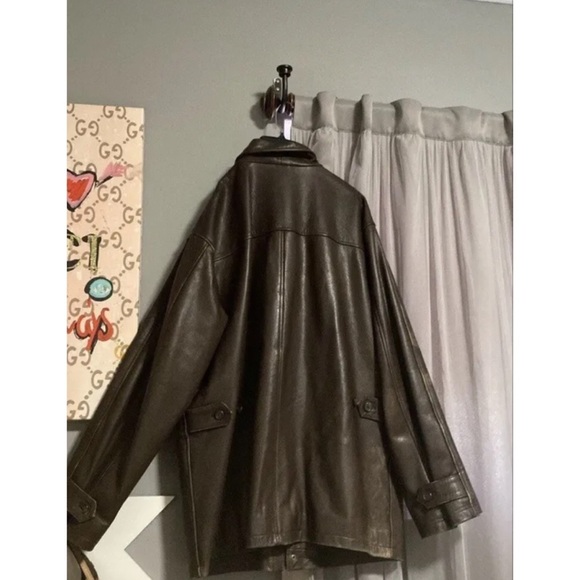 Ralph lauren polo sport vintage leather jacket XL RARE - Picture 8 of 8